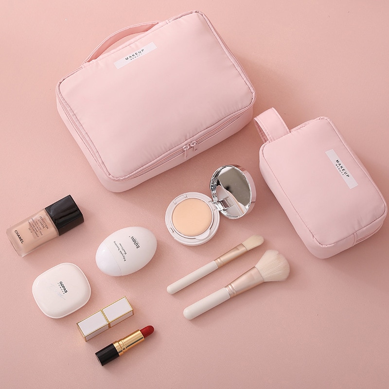 Kvinder kosmetiktaske kosmetolog nødvendig toiletartikler makeuptasker mærke arrangør rejser kvindelig opbevaring makeup etuier