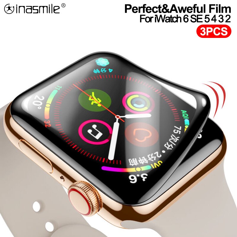 Full Curved PET Screen Protector Not Tempered Glass for Apple Watch 3 2 38MM 42MM Soft Film cover for iWatch 4 5 6 SE 40MM 44MM
