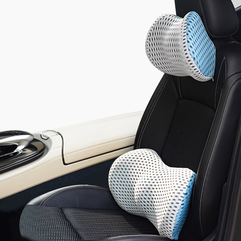 Ademend Geheugen Katoen Fysiotherapie Lumbale Kussen Taille Voor Autostoel Rugpijn Ondersteuning Kussen Bed Sofa Kantoor Slaap Kussens: 01 Set