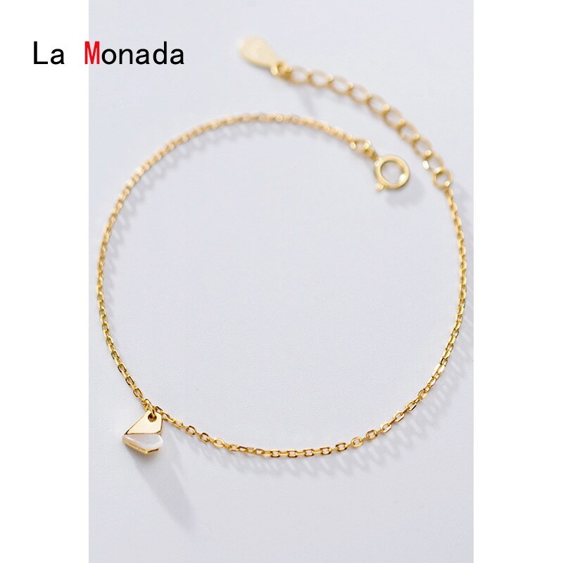 La Monada 925 Sterling Zilveren Armbanden Voor Vrouwen Hart Dames Zilveren Armband 925 Vrouwen Femme Gold Womens Accessoires