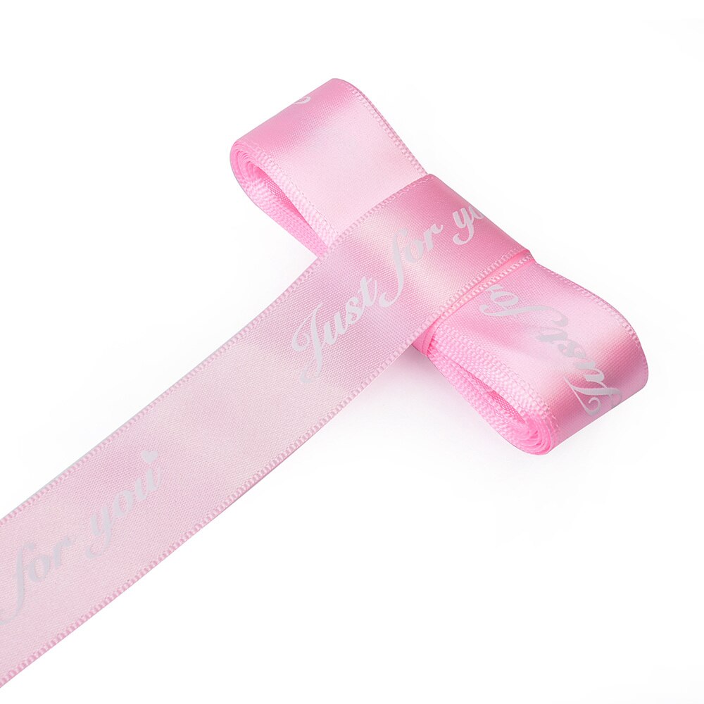 5m 25mm speciaal voor jou bedrukt polyester lint voor bruiloft, feest, kerstdecoratie, doe-het-zelf, knutsel, kaart, inpaklinten, striklinten: Roze