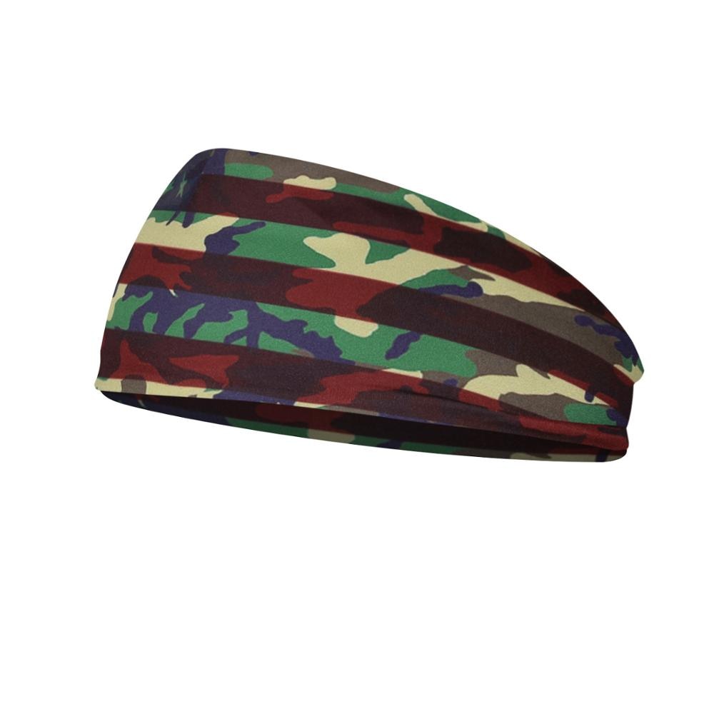 1 pc katteflagg mønster yoga elastiske hårbånd sportshodebånd antiskli slanke svettebånd for treningsstudio fitness hårbånd turban