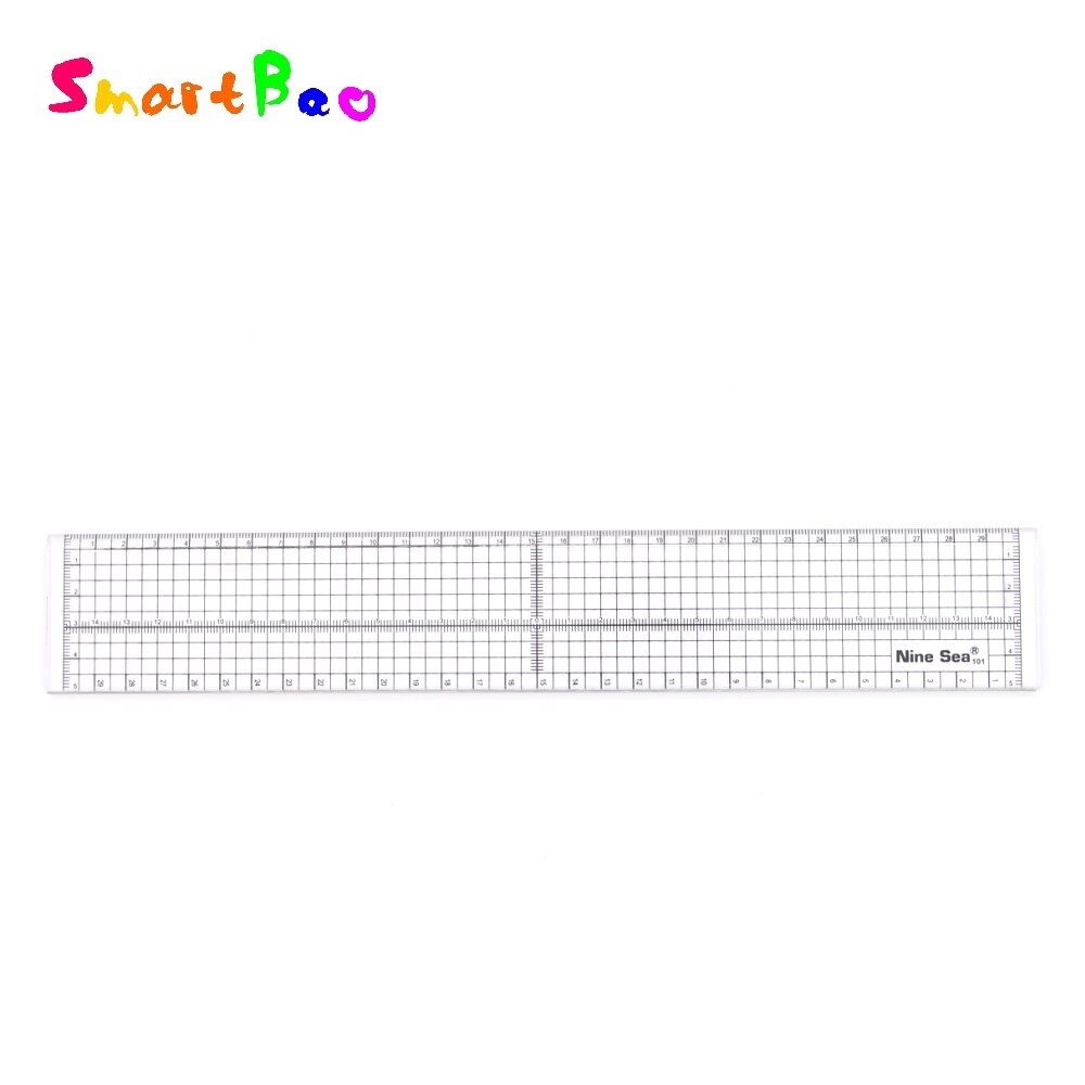 30cm Patchwork Ruler Edged By Metal; Cut-resistant Straight Ruler for patchwork 0.4cm thick #101: Default Title