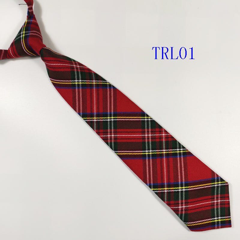Dreng plaid elastik justerbare slips skole bryllup slips børn studerende gravatas 33cm længde 7cm bredde: Trl 01