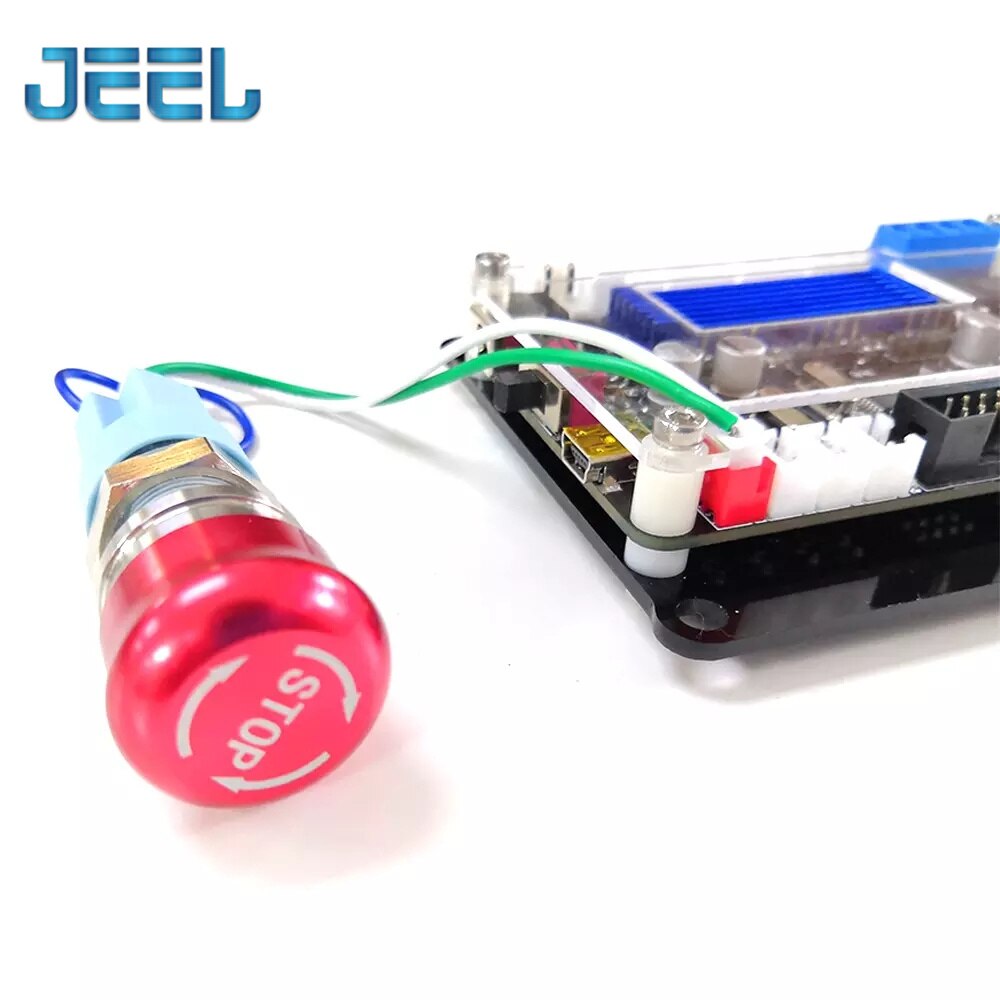 16mm Emergency STOP Push Button Switch Stainless Steel Mushroom Metal Aluminum for CNC Machine