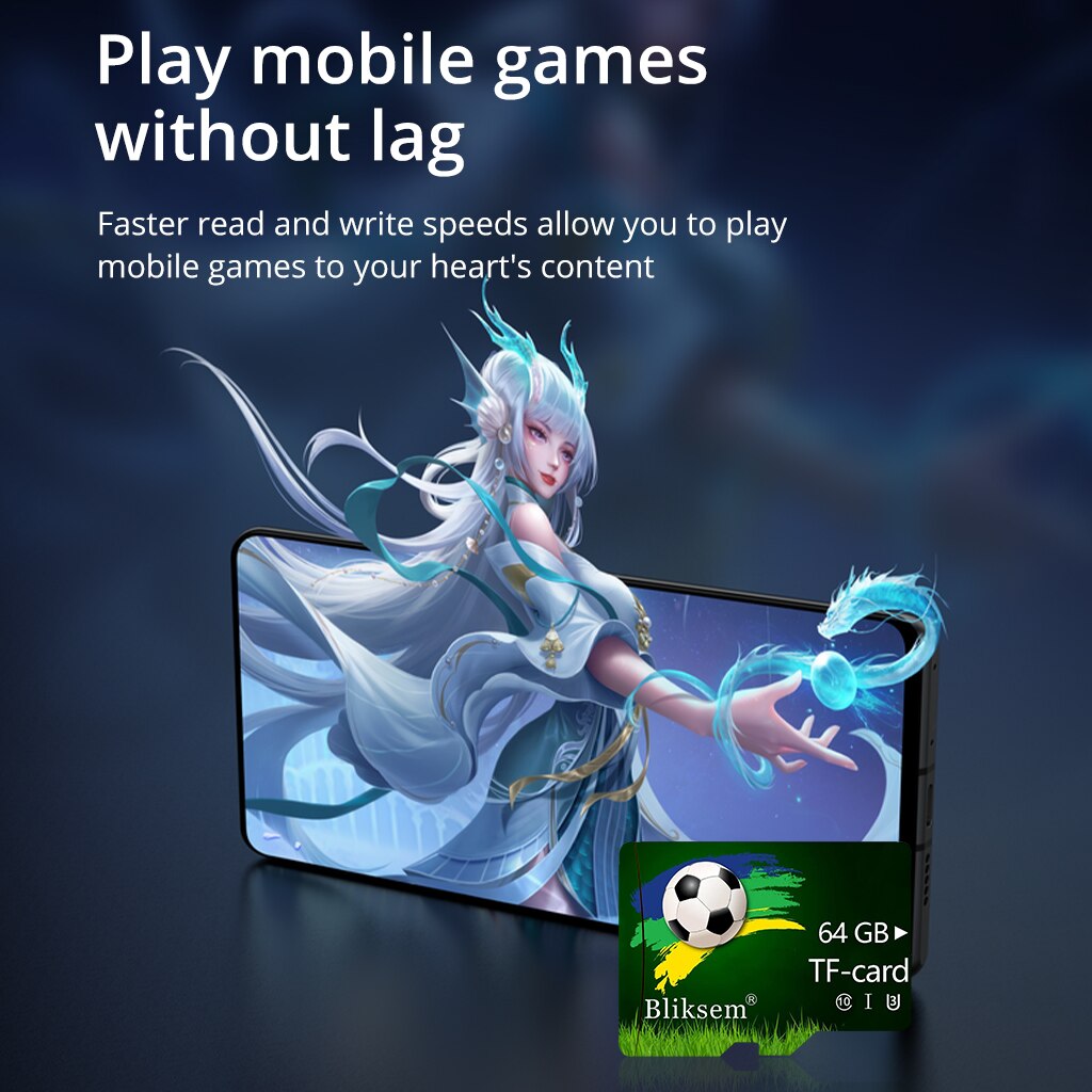 Bliksem Mini TF-Karte 64GB A1 Speicher karte für Überwachungs geräte Handy Computer Hochgeschwindigkeits-TF-Karte 64g U3