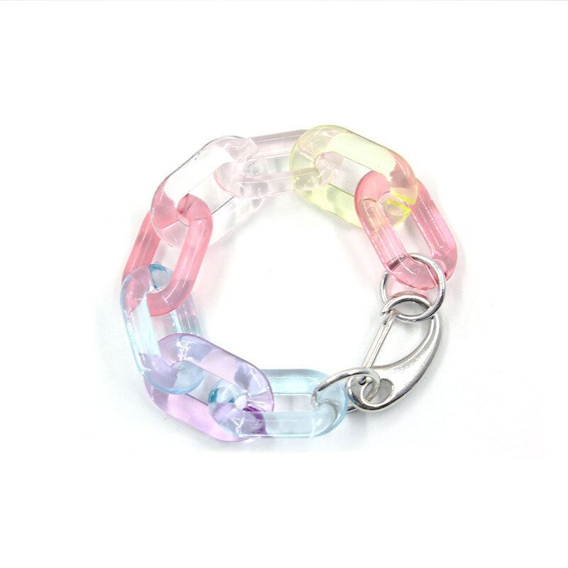 Punk Color Unisex Choker Necklace Harajuku Hip Hop Jean Chain Bracelet Belt Accessry Streetwear CL216: bracelet