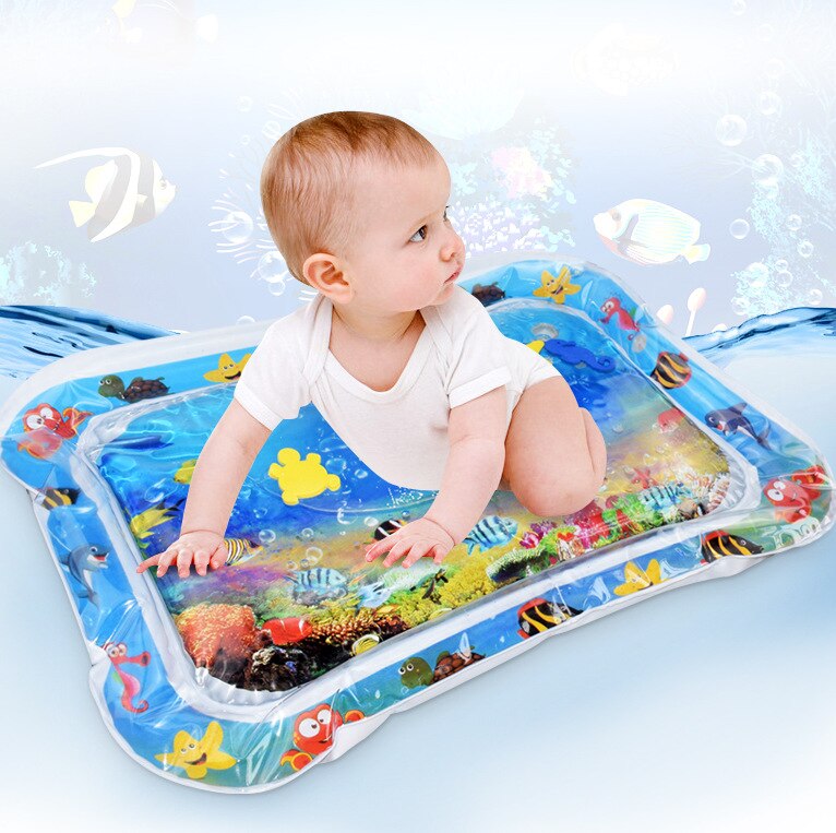 Baby Opblaasbare Water Kussen Ijs Pad Grote Baby Opblaasbare Pat Muziek Water Kussen Pvc Zee Wereld Kruipen Speelgoed