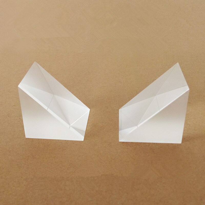 2 uds 4x4x4mm 4*4*4mm ángulo recto K9 lente de prisma Triangular