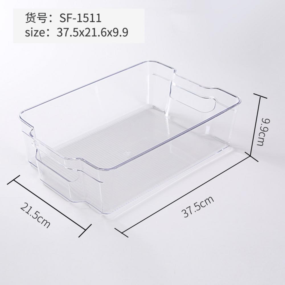 Multi Kitchen Fridge Freezer Space Saver Organizer Home Food Transparent Plastic Organizer Container Refrigerator Storage Boxes: 06
