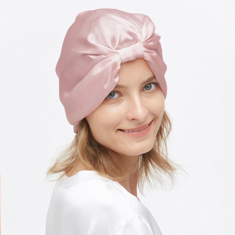LILYSILK Silk Sleep Cap Classic Pleated Hair One Size Women