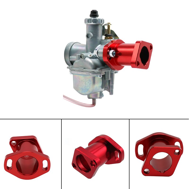 Sclmotos- Carburetor Intake Pipe Inlet Manifold Carb For Honda GX200 6.5HP Chinese OHV Engines 196cc Clone Engines Mini Go Kart