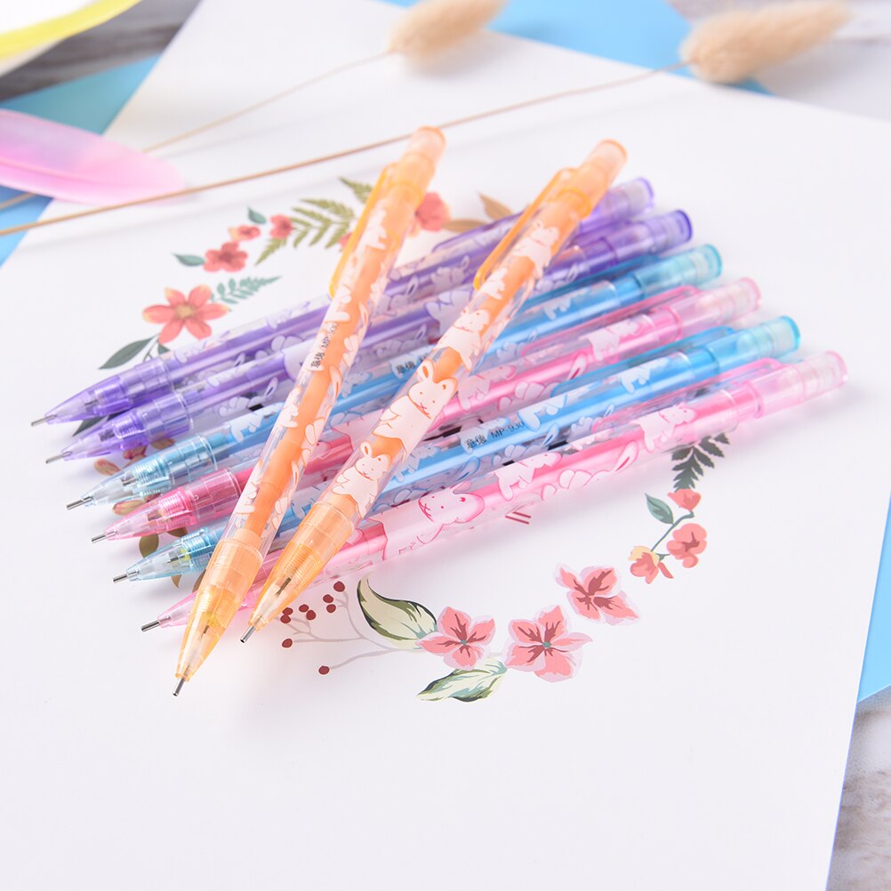 3 Pcs Mechanical Pencils Kawaii Plastic Mechanical Pencils Lovely Animals Automatic Pen For Kids Stationery