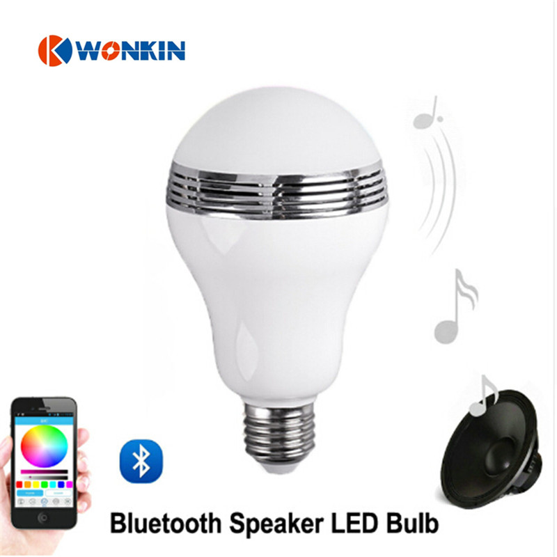 Muziek LED Lamp smart lamp Bluetooth Speaker LED RGB Licht E27 Base Draadloze Muziekspeler met APP Afstandsbediening