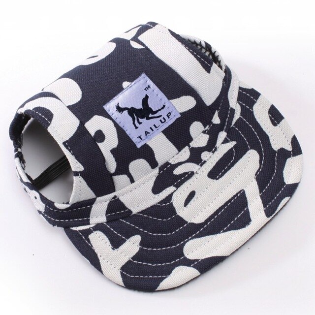 [TAILUP]Dog Hat With Ear Hole Summer Baseball Cap for Small pet dogs product Oxford Cloth breathable handsome Cool Doggie py0017: 4 / M 17x33cm