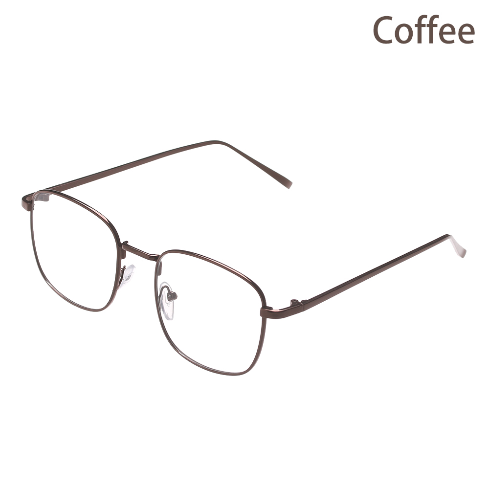 Metalen vintage ronde bril oversized brilmontuur optische oogzorg brillen draagbare brilaccessoires: Stijl 3 koffie