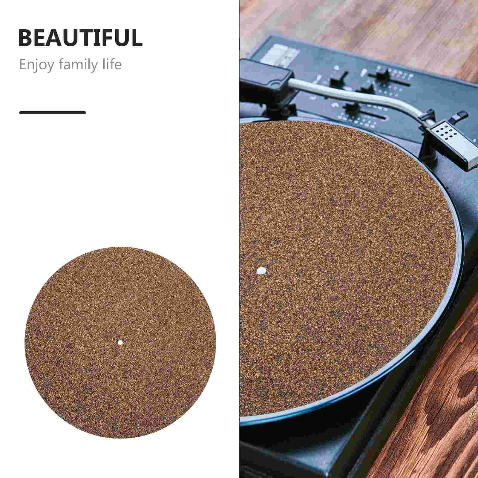 Kurk Platenspeler Mat Kurk Draaitafel Platter Mat Disc Beschermende Mat