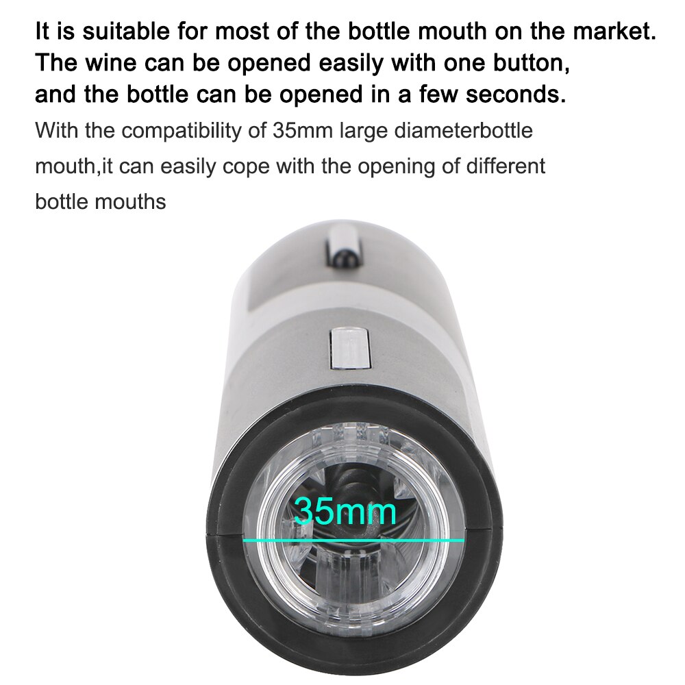 Electric Wine Bottle Opener Automatic Corkscrew Red Wine Jar Opener Bar Tools Kitchen Tool Material ABS&amp;PC Manual