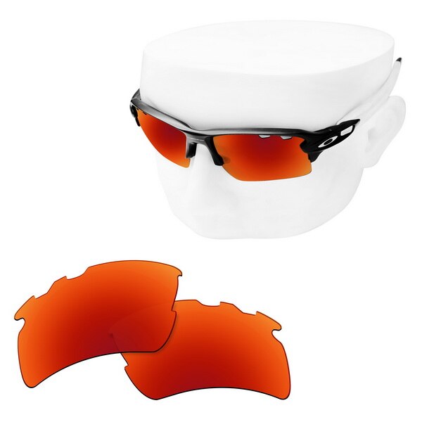Verres de remplacement anti-rayures OOWLIT pour-lunettes de soleil polarisées Antix gravées Oakley: FireRed