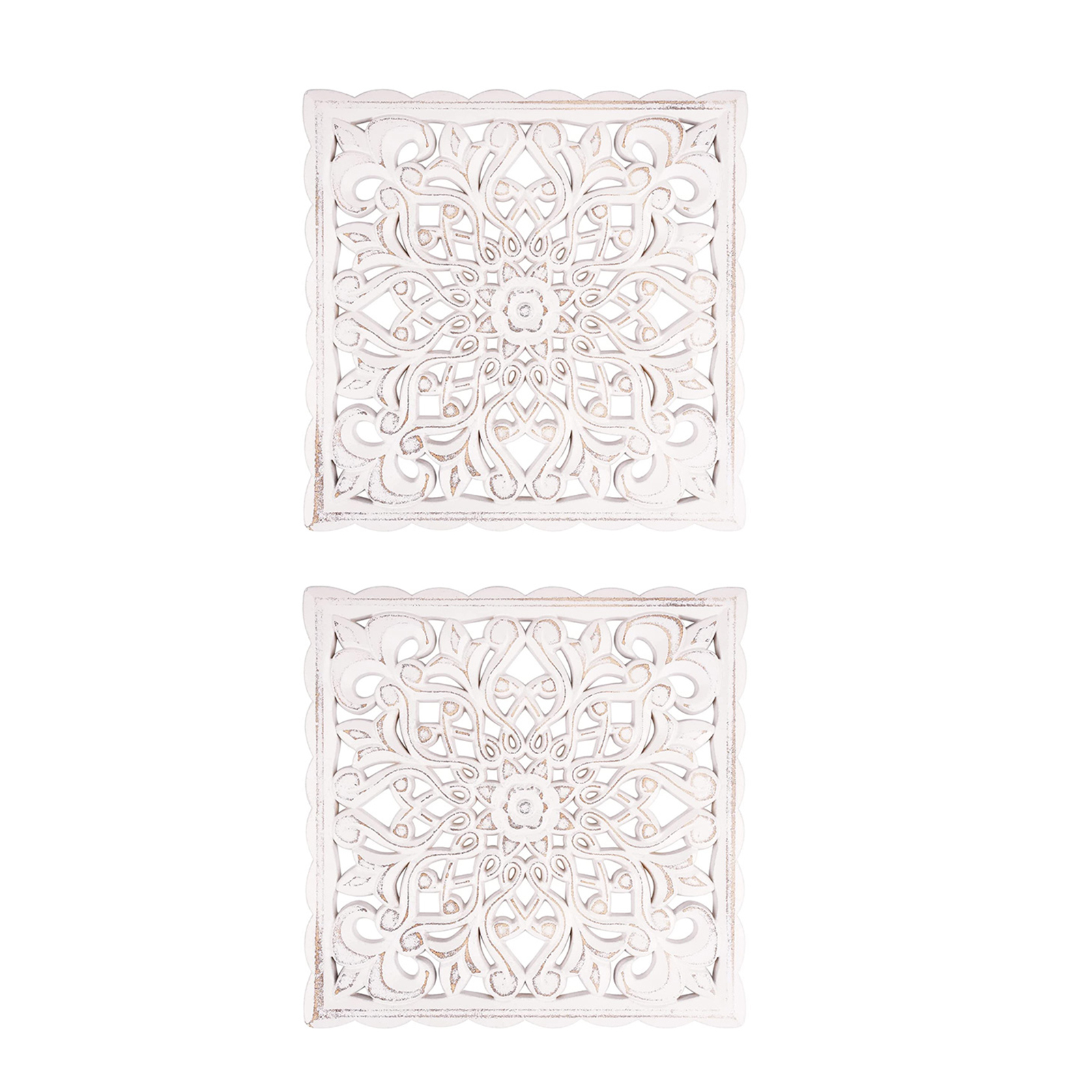 Nordic Houten Bloemen Holle Gesneden Wanddecoratie Muurstickers Opknoping Decor Rustieke Muur Kunst Sculptuur Thuis Ornament voor Kamer: Donker Kaki