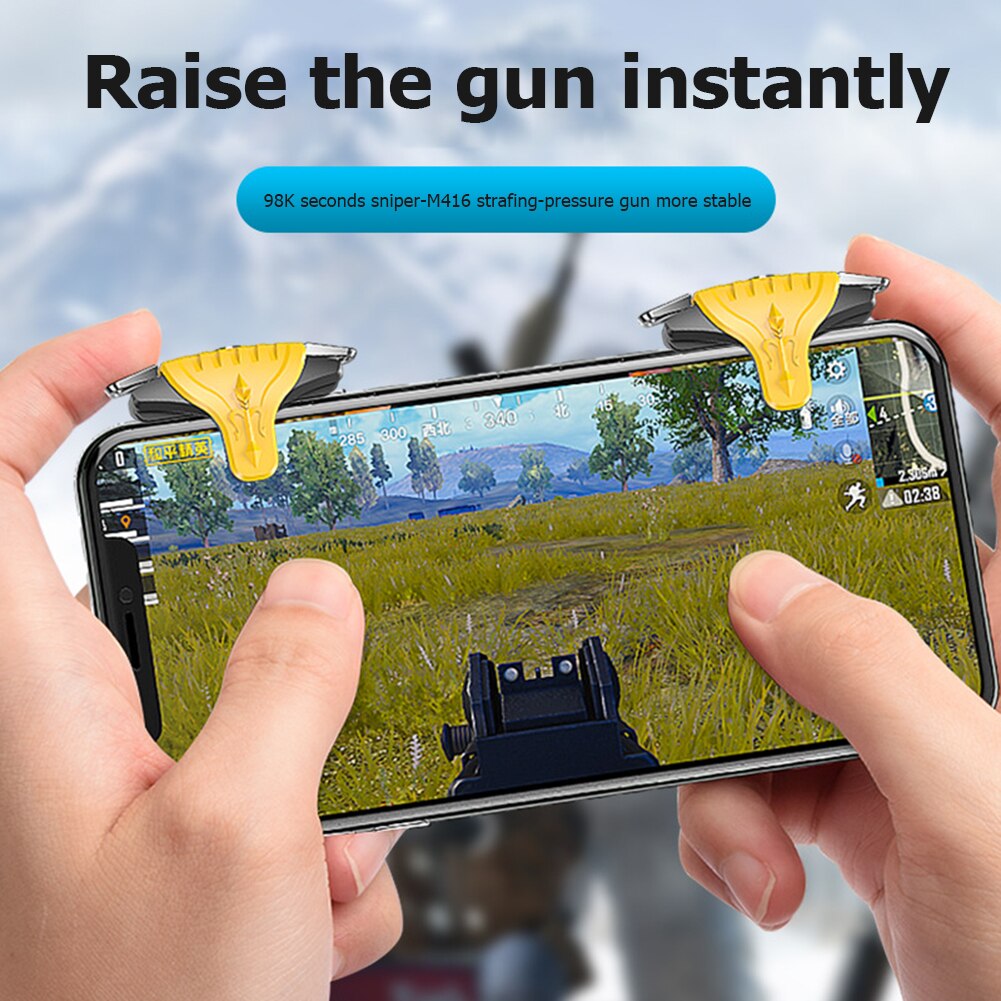 F01 1 paio Trigger Gamepad per CODM PUBG pulsante Mobile Smartphone Gamepad Controller gioco sparatutto per Apple Android