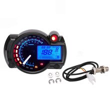 Odometer Speedometer Gauge LCD Digital Motorcycle Tachometer Trip Meter
