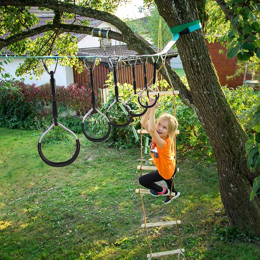 Speeltuin Parque Infantil Opknoping Ringen Ninja Klimmen Kids Kinderen Schommel Ringen Outdoor Bergbeklimmen Gymnastiek Ring Speelgoed