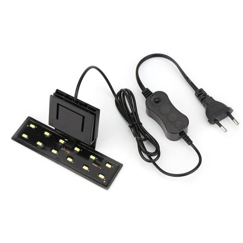 Lámpara de acuario superfino de 5W, Luz LED resistente al agua para pecera, plantas acuáticas, iluminación con Clip, suministros para peces