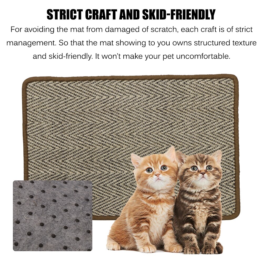 Cats Scratching Mat Natural Sisal Felt Durable Cats Scratcher Sisal Scratching Pad For Cats Protecting Furniture Supplies