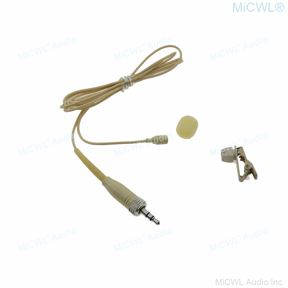 WCB2D mikrofon krawędziowy dla Shure 4-Pin Mini Sennheiser G2 G3 G4 AKG 3Pin TA3F MiPro Audio Sound BeltPack System: SZARY
