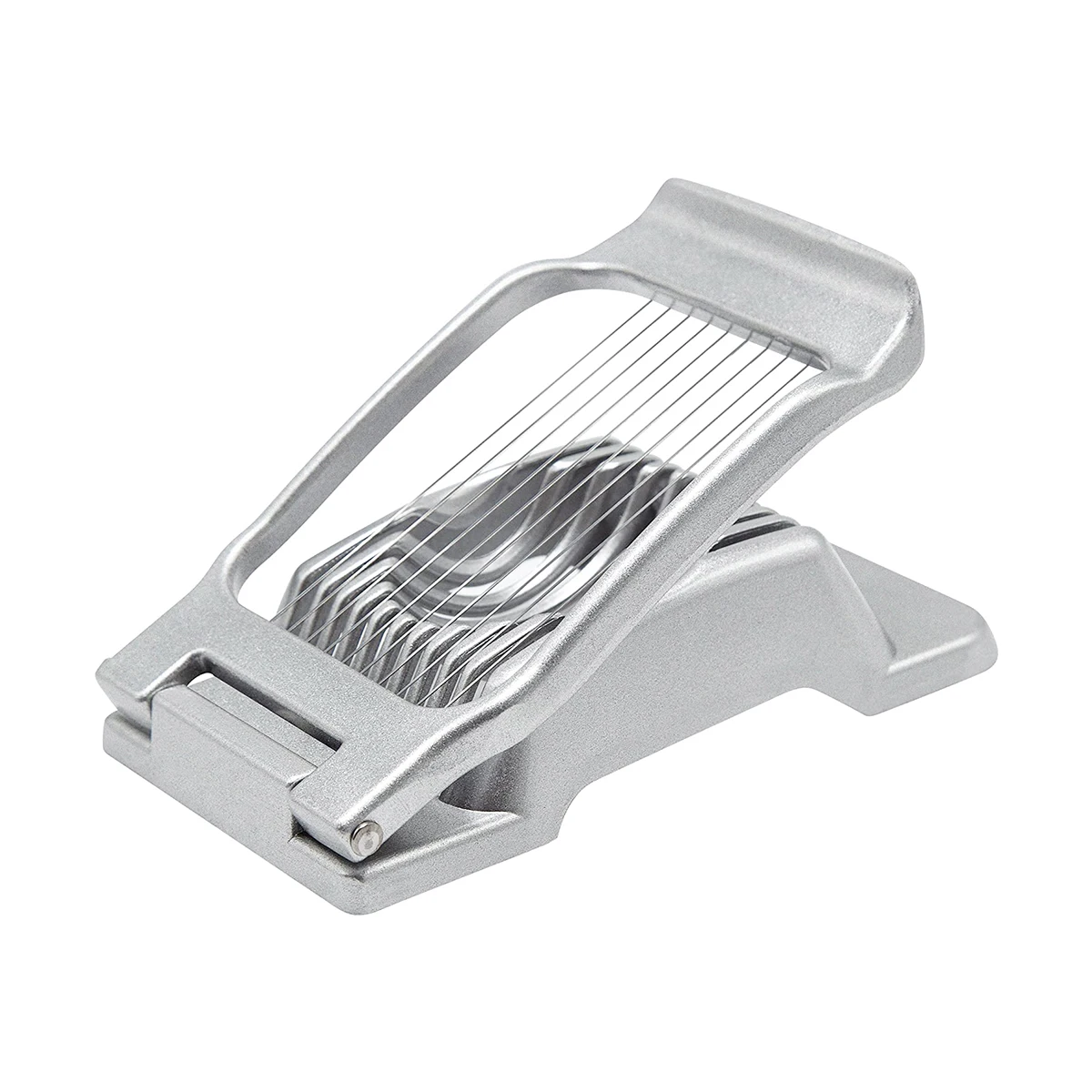 Egg Slicer Heavy Duty Aluminium Alloy Egg Slicer Cutter for Hard Boiled Eggs Multipurpose Egg Cutter Mini Manual Egg Slicer: Default Title