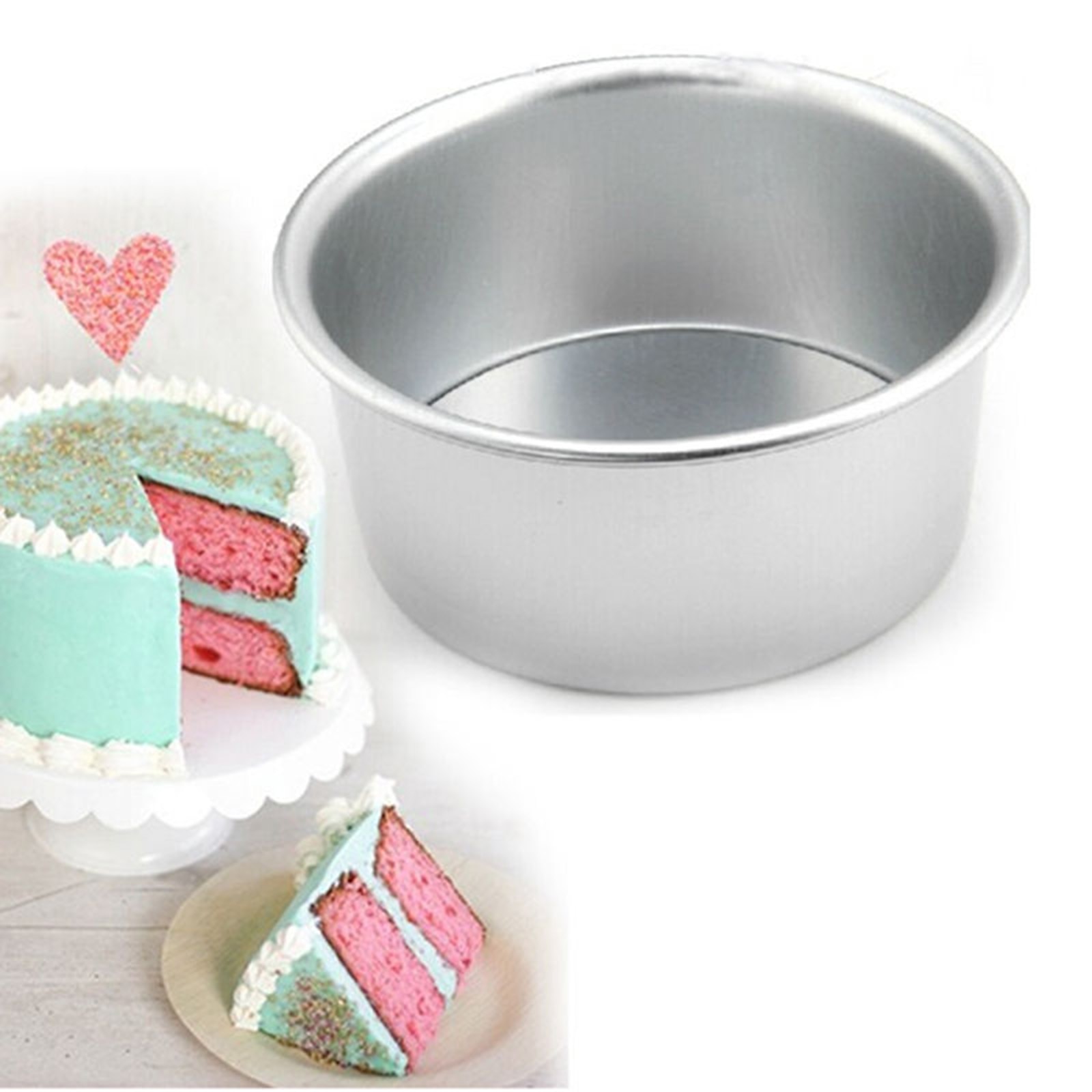 4/6Inch Ronde Cake Bakvorm Pan Tin Mold Lade Gebak Cake Decorating Tool Aluminium Ronde Keuken bakken Gebak Tool