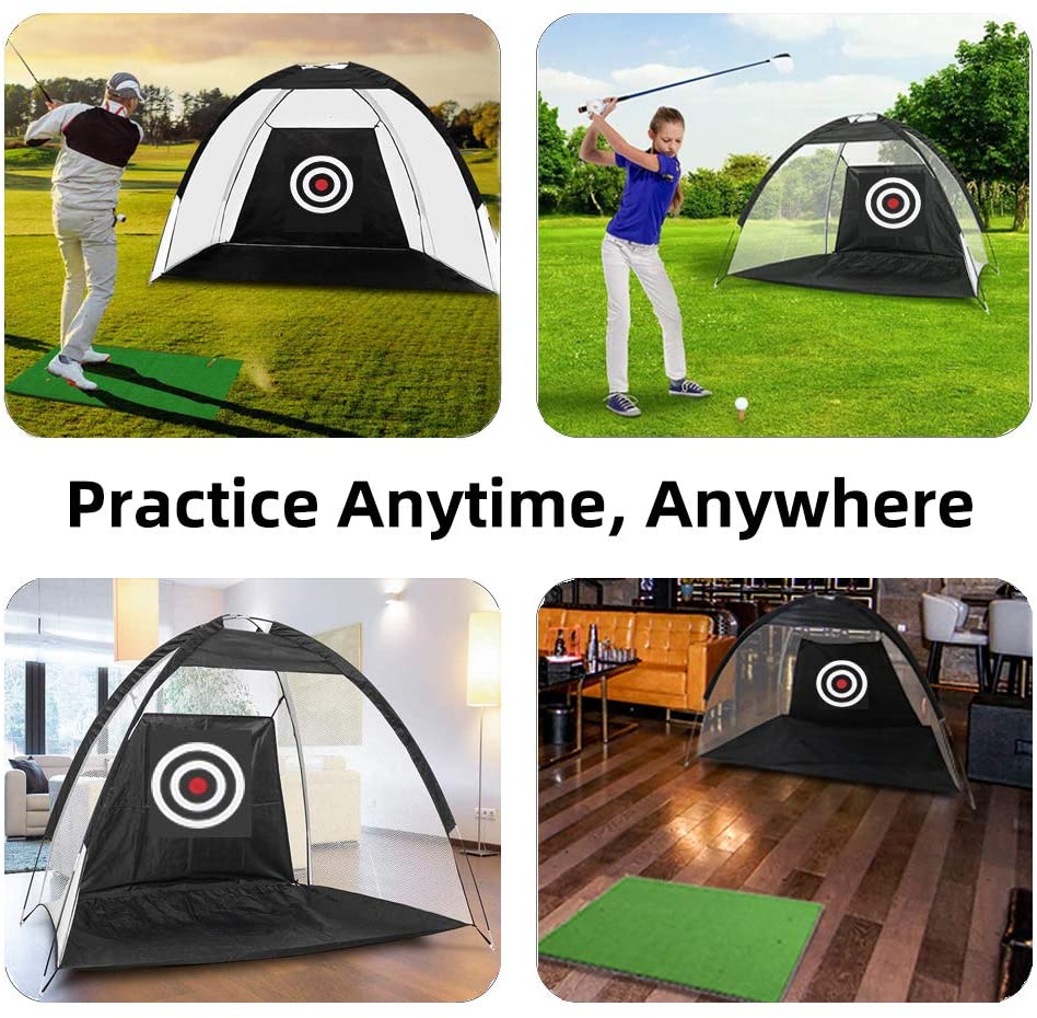 Detachable Sports Practice Golf Net 2M 3M Pop Up Hitting Cage Batting Hitting Chipping Tent Tool Garden Equipment