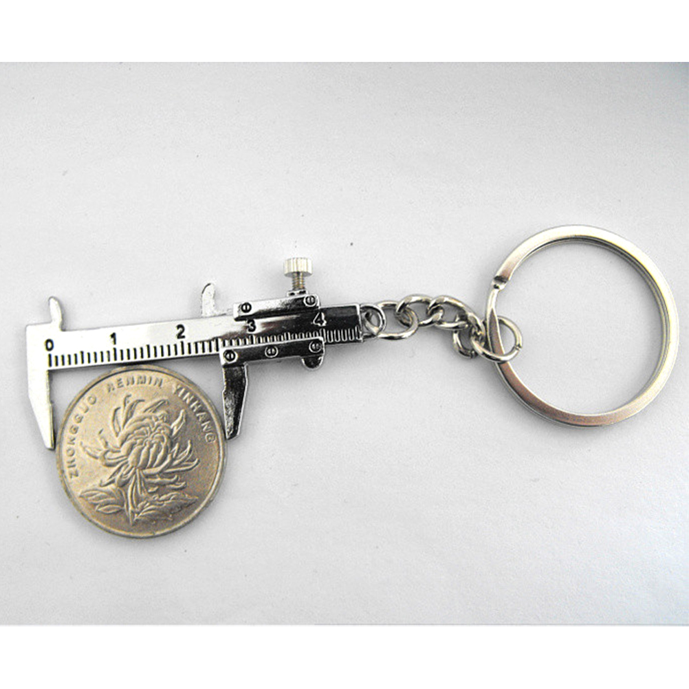 2 Colors Simulation Movable Vernier Caliper Model Slide Ruler Special Novelty Key ring ruler Keyring