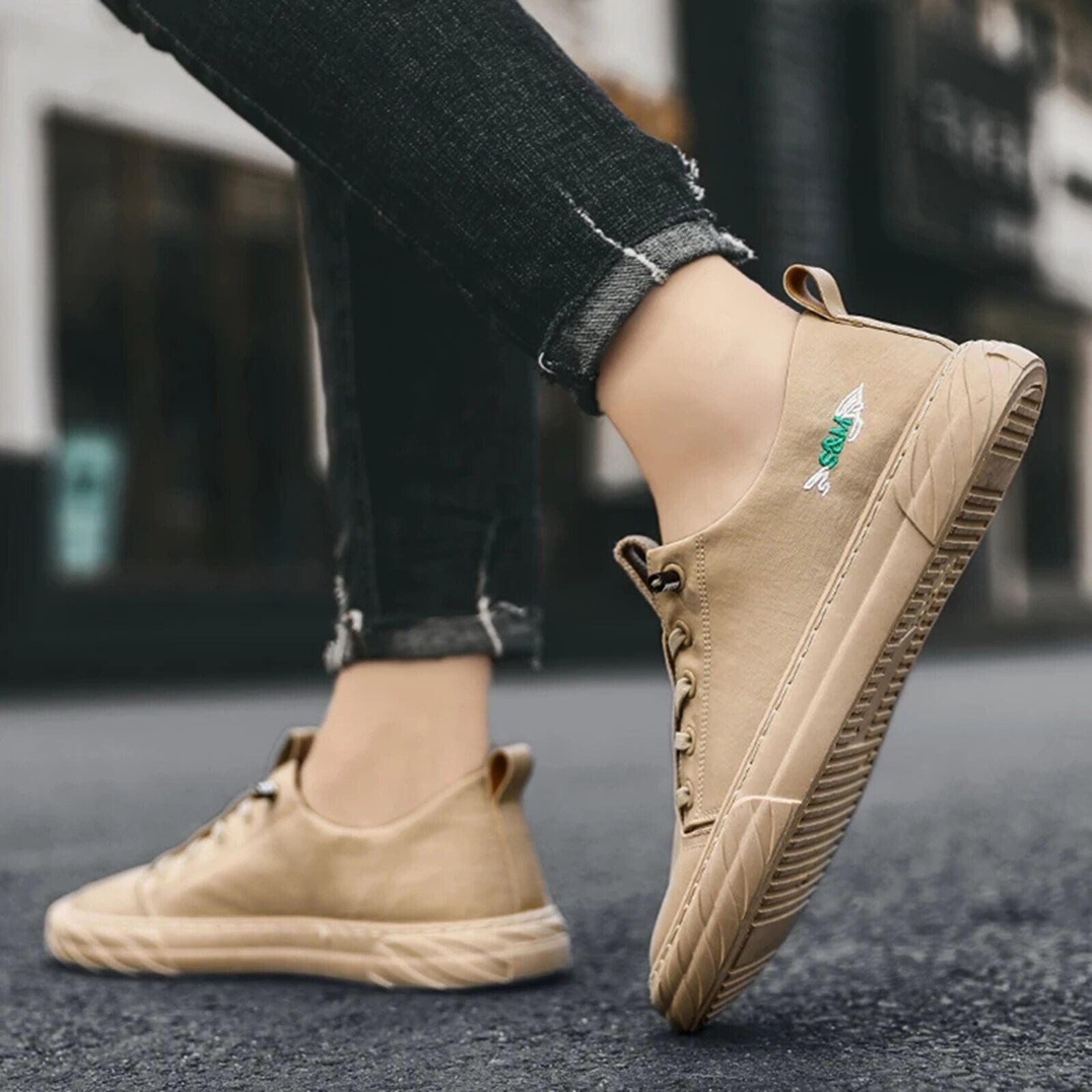 Ijs Zijde Sportschoenen Canvas Schoenen Sneldrogende Ademende Casual Schoenen Voor Mannen N66