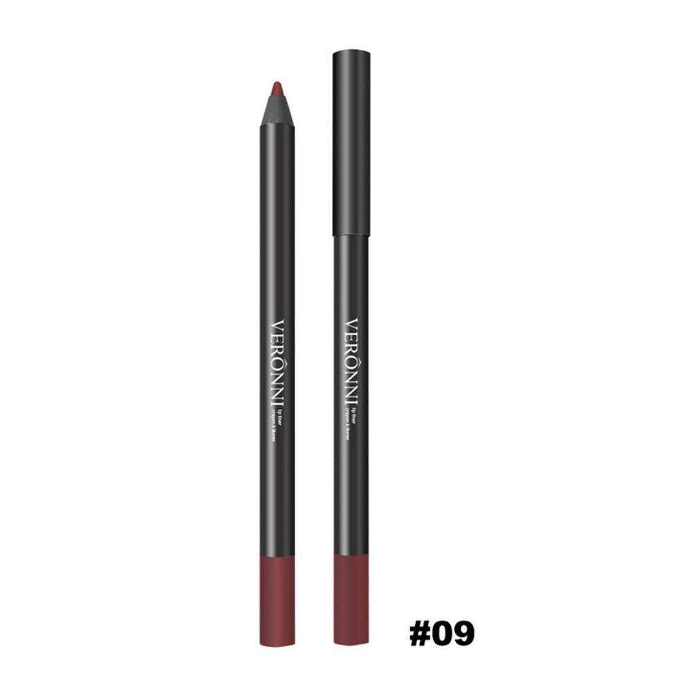 FRESHME Multi-functional Lipliner Pencil Long Lasting Waterproof Lip Cosmetic Makeup Colorful Lip Liner Pens Set: 9