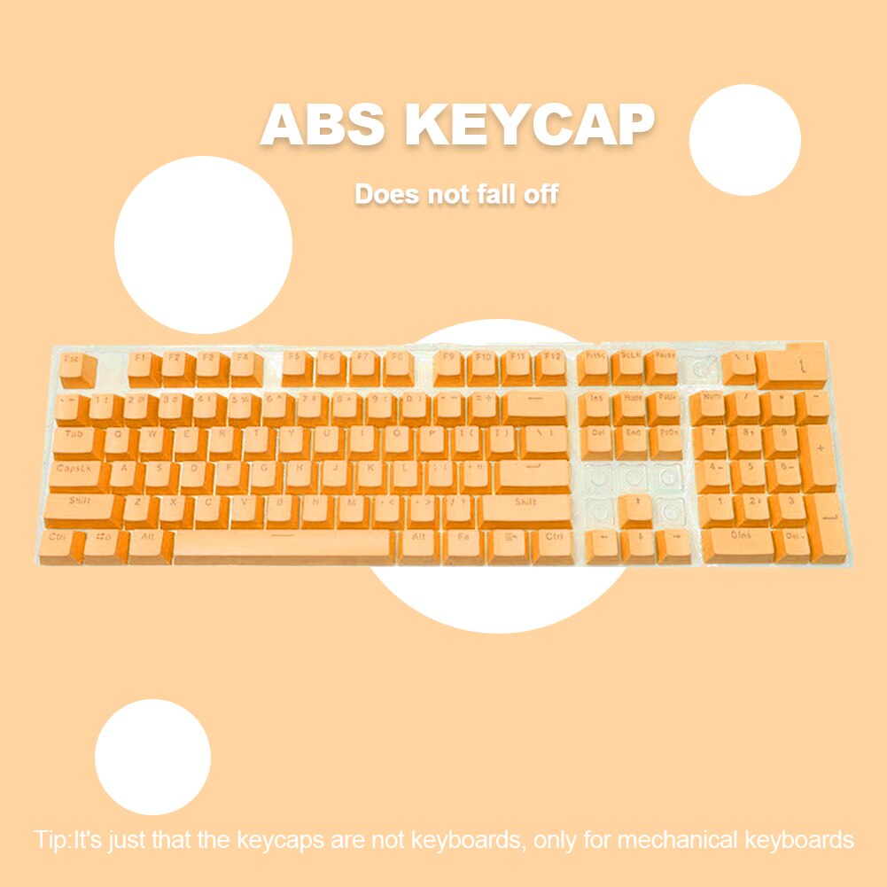 Capuchons de touches de clavier vierge pour clavier mécanique Cherry MX, ABS, 104, double, barre d&#39;espace, interrupteurs: Yellow