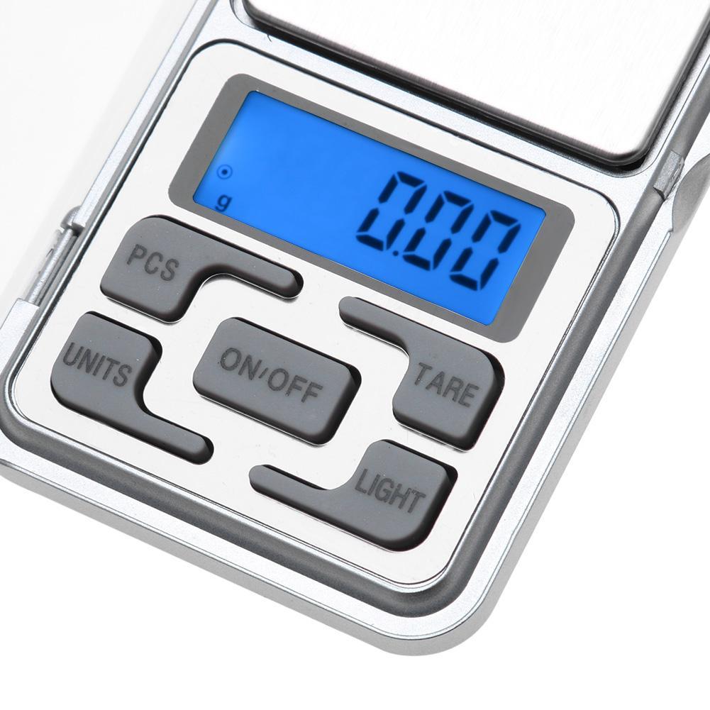 Mini Precision Digital Scale Portable Blue Backlight LCD Pocket Electronic Scale for Gold Jewelry Balance Gram Scales