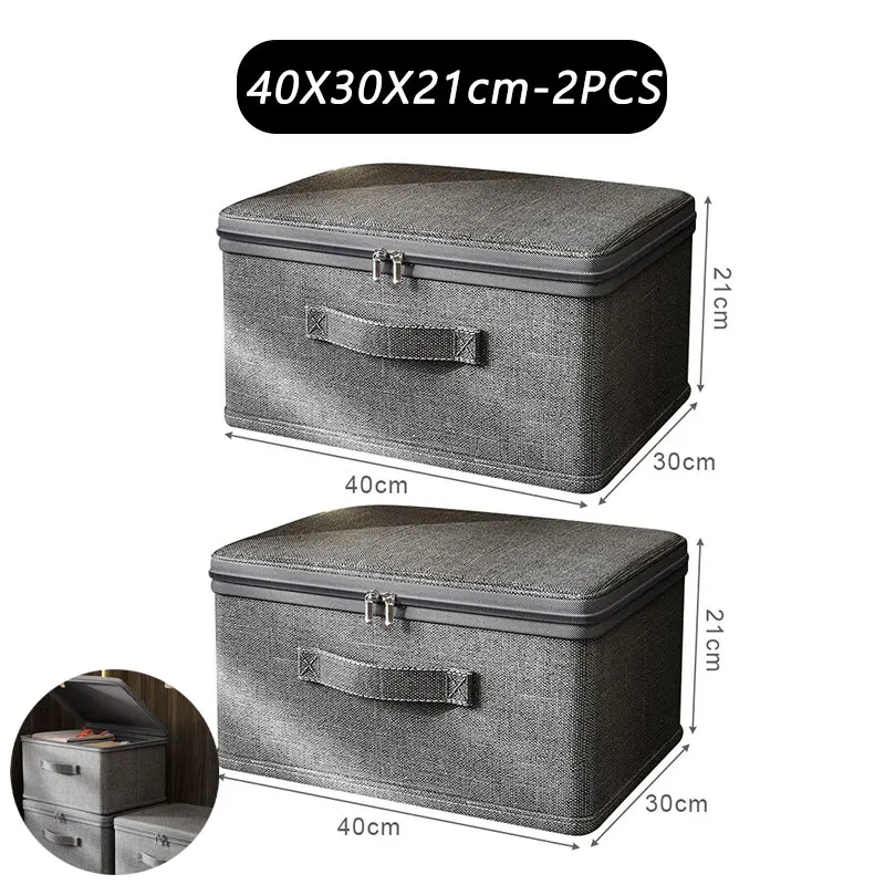 Boîte de rangement pour vêtements avec fermeture éclair, sac de rangement pliable de grande capacité pour vêtements et couettes, organisateur de garde-robe, boîte de rangement pour sous-vêtements: Rose