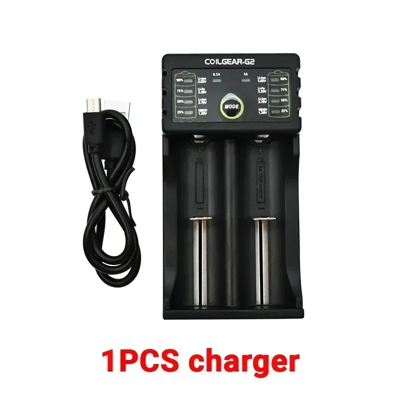NCR18650B 3400mAh battery brand original 3.7V 12A discharge rechargeable lithium battery flashlight battery+USB charger