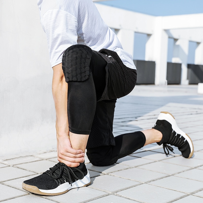 Kniebeschermers zwart & wit sport beschermende ondersteuning volleybal basketbal voetbal been voor kinderen jongens meisjes
