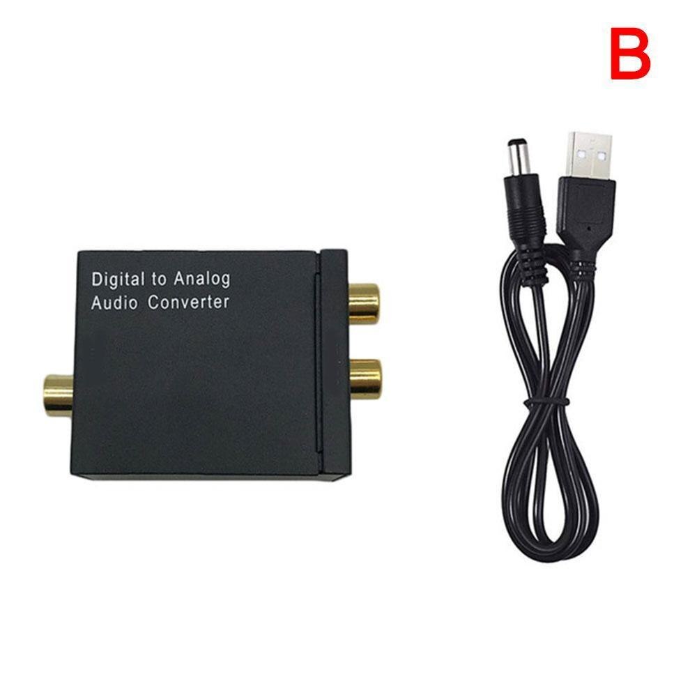 Optical Digital Stereo Audio SPDIF Toslink Coaxial To Analog 2*RCA DAC Converter Amplifier Decoder Adapte Jack Signal W4Z6: usb and Converter