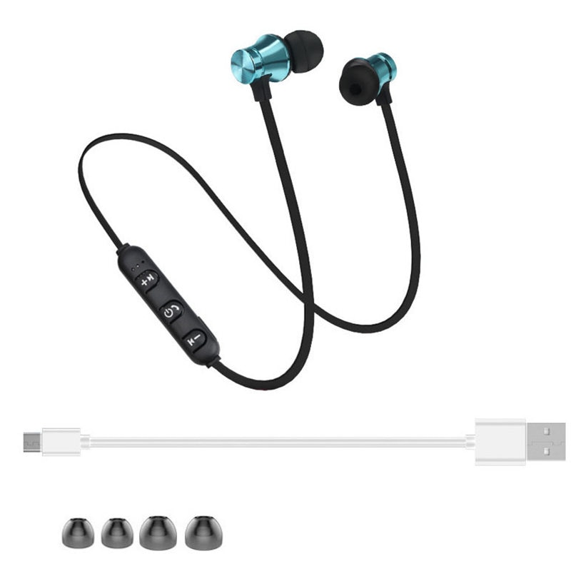 Trådløs bluetooth øretelefon håndfri halsbånd magnetisk headset stereo sport musik gaming hovedtelefon med mikrofon til alle smartphones