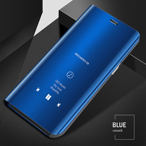 Redmi note 8 caso espejo inteligente de la cubierta del tirón PARA EL xiaomi redmi note 8 pro 8pro 8 t t8 soporte xiomi remi note8 note8pro note8t: Redmi Note 8 / Light Blue