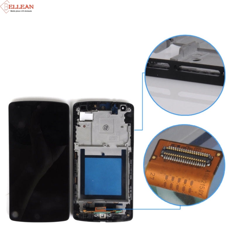 Hh 4.95 " origineel scherm voor lg nexus 5 lcd met touchscreen-digitizermontage  d820 d821 schermen met frame gratis verzending + gereedschap