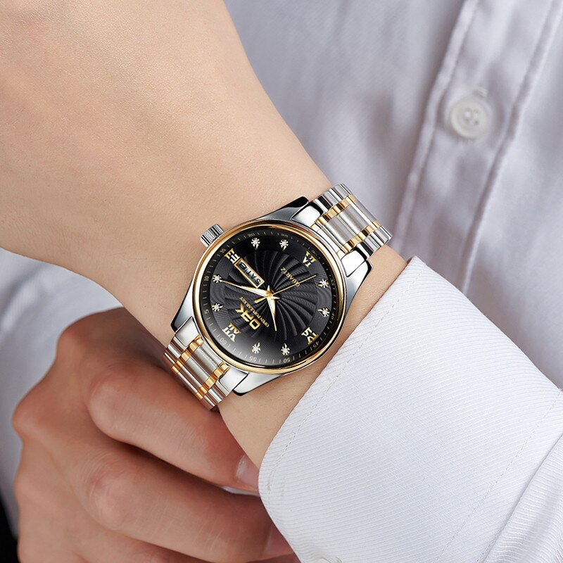 OPK montre Couple montre Quartz montres Simple montre de luxe étanche affaires montre-bracelet lumière confortable pour amant montre