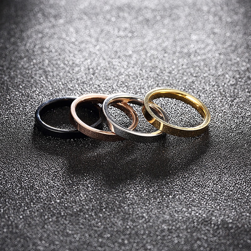 4 stks/set 316L Titanium Rvs Ringen Voor Cool Mannen of Vrouwen Goud Kleur Gothic Vinger Ring Geglazuurd Cool sieraden