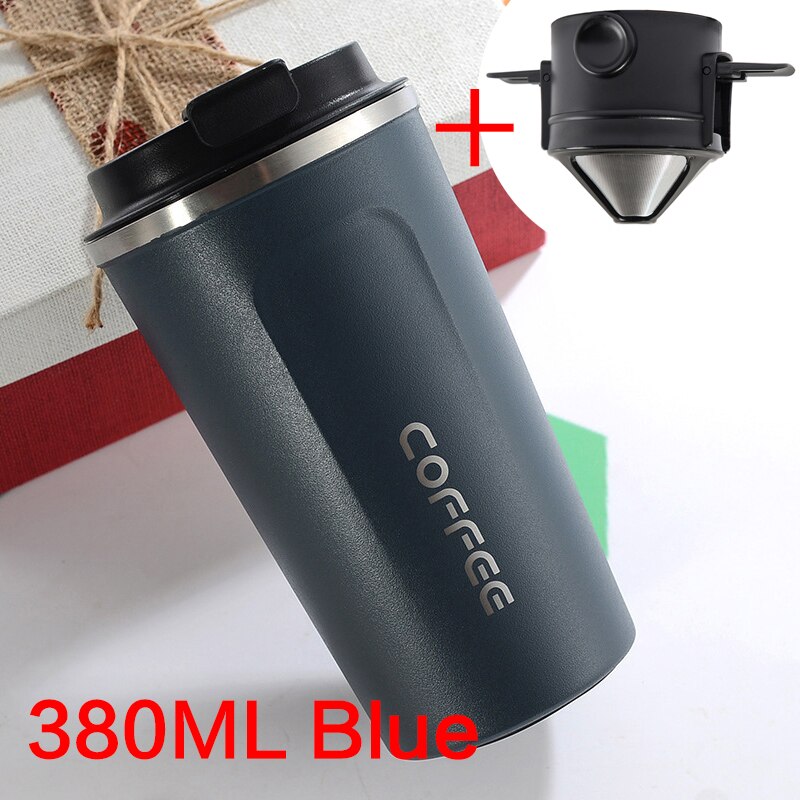 Koffie Drip Filter Cup 350Ml 510Ml Draagbare Herbruikbare Papierloze Giet Over Koffie Druppelaar Opvouwbare Clever Coffee Filter Stijl: 380ml Blue Set