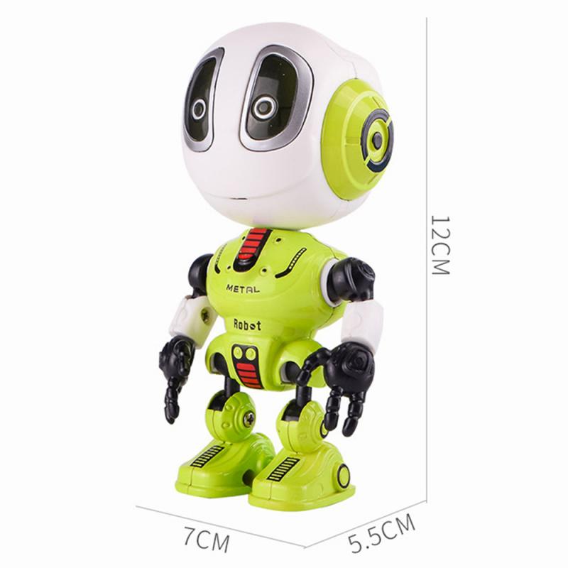Rc leksaksrobotar intelligent induktionslegeringsrobot med led-ljus barn tidigt pedagogisk leksak interaktiv smarta robotleksaker