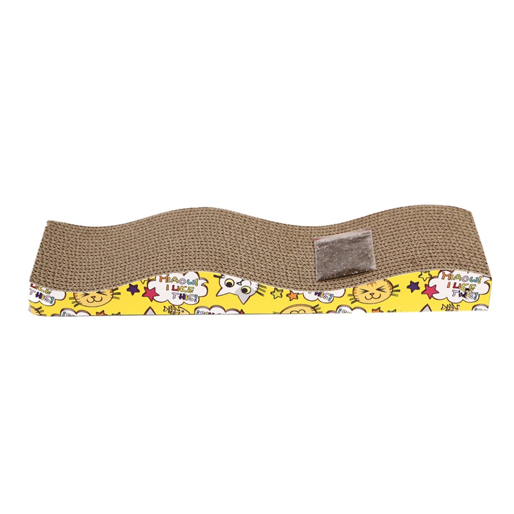 Rascador para gatos, almohadilla para pulir uñas, muebles interactivos de protección, juguete de gato de gran tamaño, juguete gato rascador de cartón: 45x12.5x5cm 09
